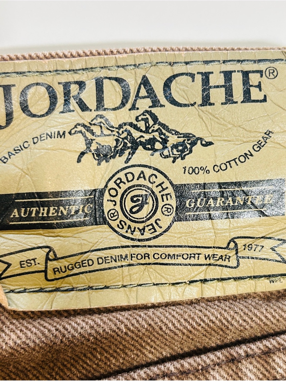 Jordache Vintage Slim Straight Jeans in Dark Brown